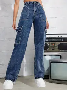 DressBerry Women Comfort Slim Fit High-Rise Light Fade Acid Wash Stretchable Jeans