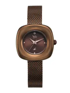 Fastrack Vyb Runway Women Embellished Dial & Reset Time Straps Analogue Watch FV60064QM01