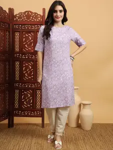 Anouk Rustic Women Floral Printed Summer Sheers Kurta