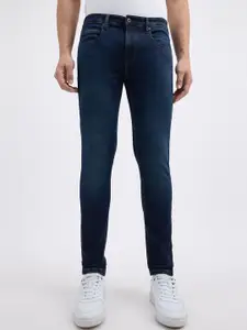 Pepe Jeans Men Skinny Fit Mid-Rise Light Fade Clean Look Stretchable Jeans