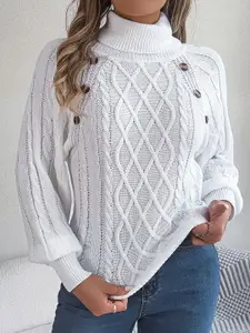 StyleCast x Revolte Women Cable Knit Pullover