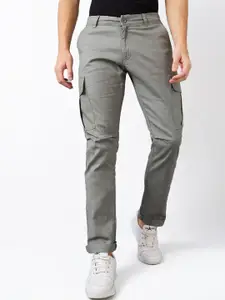 SPYKAR Men Regular Fit Mid-Rise Cotton Cargos Trouser