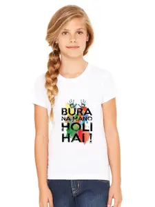 SHUBHAM DESIGNER GALLERY Girls Typography Printed Round Neck T-shirt