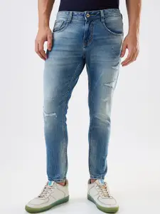 SPYKAR Men Slim Fit Mildly Distressed Heavy Fade Mid-Rise Jeans