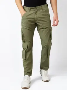 SPYKAR Men Straight Fit Mid Rise Cargos