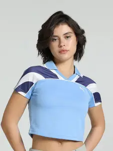 Puma Women Future.Puma.Archive Colourblocked Slim Fit Short Sleeve Crop Football Jersey