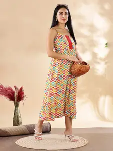 Anouk Women Floral Print Fit & Flare Maxi Dress