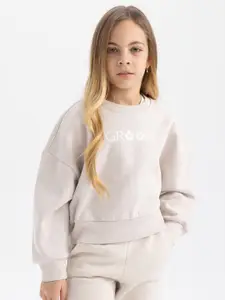 DeFacto Girls Typography Printed Pullover