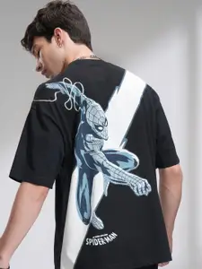 HIGHLANDER Marvel Spider Man Men Oversized Dropshoulder Round Neck Tshirt