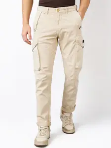 SPYKAR Men Cotton Regular Fit Easy Wash Cargos Trousers