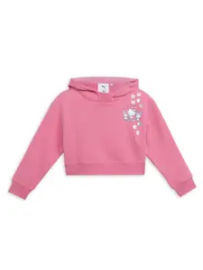 Puma Girls Hello Kitty And Friends Printed Cotton Hooded Sweatshirt