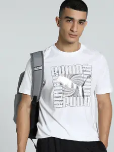 Puma Men Graphics Foil Printed Pure Cotton T-Shirt