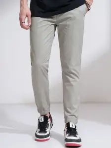 HIGHLANDER Men Solid Half Elasticated Jogger