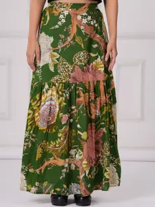 UT Venero Women Pure Cotton Flared Maxi Skirt