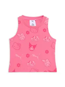 Puma x Hello Kitty & Friends Girls Printed Slim Fit Sleeveless Ribbed Tank Top