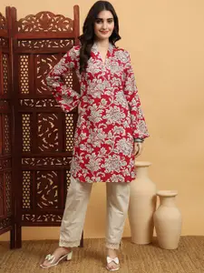 Anouk Rustic Women Ethnic Motifs Printed Flared Sleeves Summer Sheers Kurta