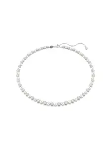 SWAROVSKI Rhodium-Plated Crystal Stone Studded Necklace