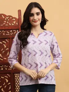 Anouk Rustic Printed Pure Cotton Short Kurti