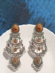 Anouk Peacock Shaped Drop Earrings