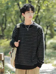 StyleCast x Revolte Men Striped Longline Pullover