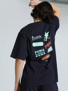 Puma Women Road To Unity Typography Printed Pure Cotton Relaxed Fit T-Shirt