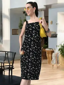 IUGA Women Floral Printed Bodycon Knee Length Dress