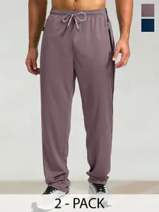 SZN Men Pack Of 2 Mid Rise Joggers Track Pants