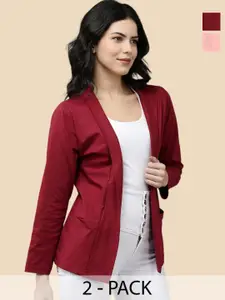 Kryptic Pack Of 2 Cotton Open Front Shrug