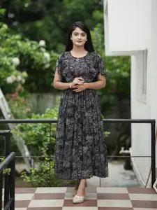 Anouk Floral Printed Georgette Maxi Dress