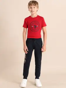 U.S. Polo Assn. Kids U.S. Polo Assn. Boys Pure Cotton Embroidered Mid Rise Joggers