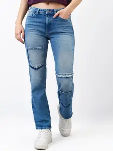 SPYKAR Women Slim Fit Mildly Distressed Heavy Fade Jeans