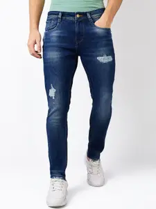 SPYKAR Men Slim Fit Mildly Distressed Mid-Rise Heavy Fade Jeans