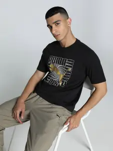 Puma Men Graphics Foil Printed Pure Cotton T-Shirt