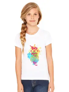 SHUBHAM DESIGNER GALLERY Girls Typography Printed Round Neck T-shirt