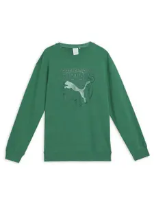 PUMA x TMNT Youth Graphic Boys Printed Cotton Relaxed Fit Sweatshirt