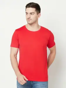 Moda Rapido Men Fusion Solid Round Neck Cotton T-shirt