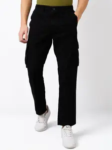 SPYKAR Men Straight Fit Mid-Rise Cotton Cargos Trouser