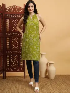 Anouk Rustic Women Floral Printed Keyhole Neck Floral Kurta