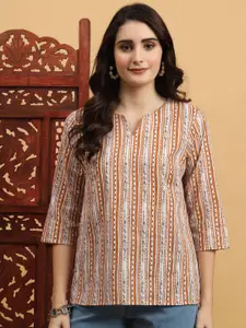 Anouk Rustic Women Printed Pure Cotton Short Kurti