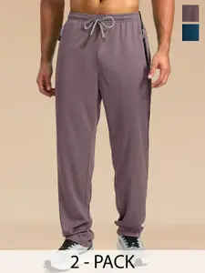SZN Men Pack Of 2 Regular Fit Mid Rise Track Pants