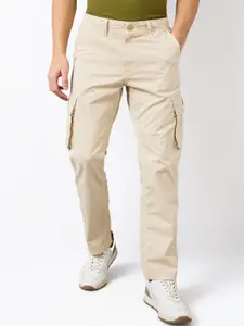 SPYKAR Men Straight Fit Mid Rise Cargos