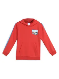 Puma x Hot Wheels Boys Printed Cotton Pullover Hoodie