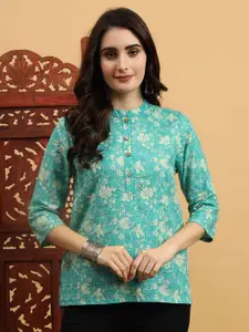 Anouk Rustic Women Floral Printed Straight Short Kurti