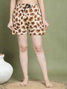 Boston Club Women Printed Lounge Shorts