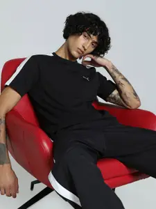 Puma T7 Men Solid Pure Cotton Short Sleeve T-Shirt