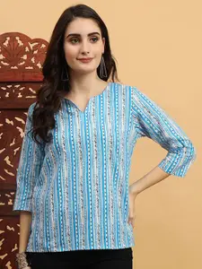 Anouk Rustic Women Striped Pure Cotton Kurti