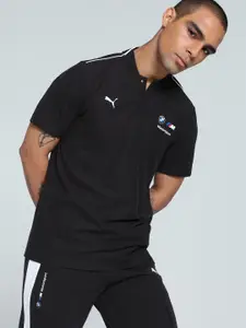 PUMA Motorsport Men BMW M Henley Neck Cotton T-shirt