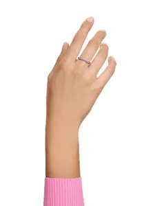 SWAROVSKI MATRIX Rhodium-Plated Crystal Studded Finger Ring