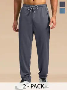 SZN Men Pack Of 2 Mid Rise Gym Track Pants