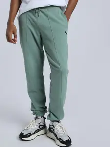 Puma Road To Unity Men Brand Logo Printed Pure Cotton Mid Rise Sweatpants